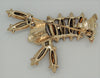 Dodds Ruby Red Milk Glass Lobster Vintage Figural Costume Brooch