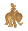 Attwood & Sawyer A&S Enameled Elephant & Rider Vintage Figural Brooch