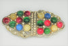 Art Deco Multi-Color Moonstone Faux Duette Vintage Figural Pin Brooch Pre 1920s