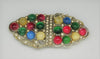 Art Deco Multi-Color Moonstone Faux Duette Vintage Figural Pin Brooch Pre 1920s