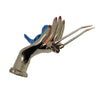 Reja Blue Bird in Hand Fur Clip Vintage Figural Pin Brooch HTF