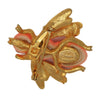 Carnegie Double Pink Bee Insect Vintage Figural Pin Brooch