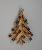 Trifari Christmas Tree Swarovski Rhinestones Figural Pin Brooch - 1980s