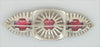 Art Deco Ruby Star Sapphire Rhodium Collar Vintage Costume Pin Brooch