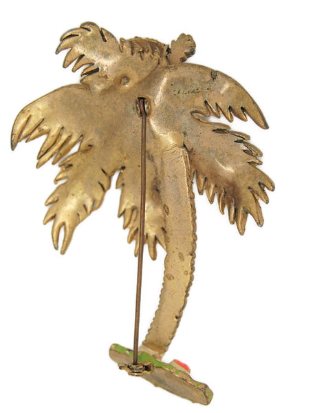 Chanel Signed Mexican in Palm Tree Vintage Figural Pin Brooch Chanel Signed Mexican in Palm Tree Vintage Figural Pin Brooch