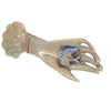 Art Deco Bird in Hand Enamel & Rhodium Vintage Figural Pin Brooch