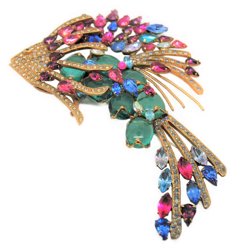 Catalano Biggest Best Flashiest Fantasy Fish Vintage Figural Brooch