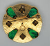 Accessocraft Gorgeous Sparkling Emerald Stones Vintage Costume Pin Brooch