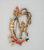 Hess-Appel Jolle Boy Swinging Branch Vintage Figural Pin Brooch