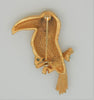 Ciner Pearly Parrot Vintage Costume Figural Pin Brooch