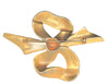 Art Deco Icy Pave & Ruby Red Rhinestone Bow Vintage Figural Pin Brooch