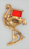 Bauman Massa BM Reinad Ostrich Bird Vintage Costume Figural Pin Brooch
