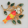 Swoboda Bird Nest Eggs Vintage Figural Costume Brooch
