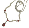 Ruby & Rhodium Vintage Dangle Necklace