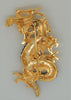 Berebi Dragon Ruby Red Gold Tone Figural Vintage Pin Brooch - MIB