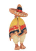 Boucher Mexican Barefoot Man Gold Plated Enamel Figural Pin Brooch Restrike
