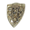 Art Deco Aquamarine & Ice Costume Shield Dress Clip Vintage Pin Brooch