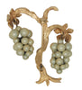 Marvella Pearl Beads Grape Vine Dangle Vintage Figural Pin Brooch