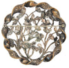 Art Deco Embossed Enamel Leaves Flowers Vintage Figural Pin Brooch