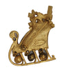 Danecraft Holiday Santa Sleigh Vintage Figural Pin Brooch