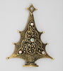 AB Bronze Spiky Christmas Tree Vintage Figural Pin Brooch