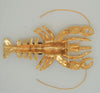 Lobster Ruby Channel Crystal Wire Antenna Vintage Figural Brooch