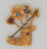 Goldette Stick Pin Boot Vintage Figural Costume Pin Brooch