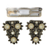 Paul Sargent Floral Pearl Duette Dress Clips Vintage Figural Brooch Set