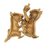Carnegie Squabbling Squirrels Vintage Costume Figural Pin Brooch