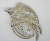 Carnegie Bird  in Flight Rhinestone & Rhodium Vintage Figural Brooch
