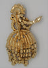 Hobe Hula Hawaiian Dancer Trembler Flower Vintage Figural Pin Brooch - 1960s