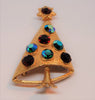 Mylu Asymmetric Aurora Christmas Rhinestone Figural Brooch - 1950s