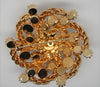 Carnegie Golden Pearl Swirls Vintage Figural Pin Brooch