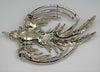 Carnegie Bird  in Flight Rhinestone & Rhodium Vintage Figural Brooch