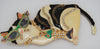 LATR Lunch at the Ritz Glamour Cat Vintage Figural Pin Brooch