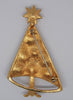 Mylu Asymmetric Aurora Christmas Rhinestone Figural Brooch - 1950s