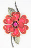 Coro Ruby Blossom Spring Time Vintage Costume Figural Pin Brooch
