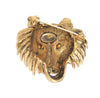 Carnegie Green Eyed Tiger Vintage Figural Brooch - 1950s