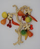 Hobe Fruit Art Glass Tree of Life Vintage Figural Pin Brooch - Rare