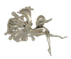 Art Deco Dancing Ballerina Large Vintage Costume Figural Pin Brooch