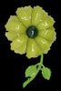 Big Green Flower Power 1950s Vintage Figural Brooch
