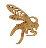 Burgundy Sparkling Flying Bug Insect Vintage Figural Costume Pin Brooch