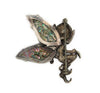 Cassini Cyvra Winged Elf Fairy MOP Vintage Sterling Figural Pin Brooch