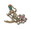 Mazer Skier Trailing Bobble Hat Vintage Figural Pin Brooch