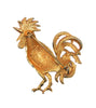 Mandle Crowing Rooster Enamel Gold Tone Vintage Figural Pin Brooch