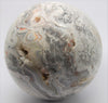 Sphere - Mexican Crazy Lace w/ Crystal Vugs 3 Inch Agate