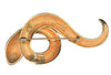 Boucher Gold & Brown Serpent Snake Vintage Figural Costume Brooch