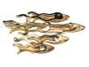 Castlecliff School of Fish Gold Plate Vintage Costume Figural Pin Brooch
