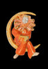 Berebi Clown on the Moon Vintage Figural Costume Pin Brooch