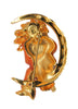 Berebi Clown on the Moon Vintage Figural Costume Pin Brooch